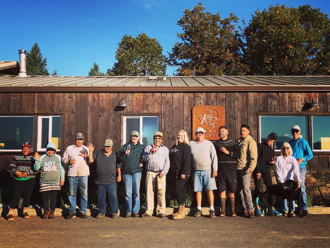 Kramer Vineyards team at harvest