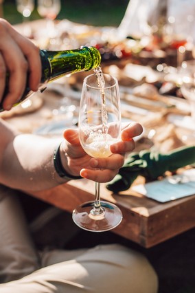 Sparkling wine celebration
